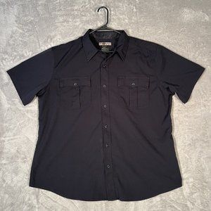 5.11 Tactical Men's Button Down Shirt 2XL Black XXL Short Sleeve Workwear Shirt